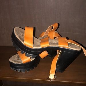 Brown Chunky & Comfortable Heels